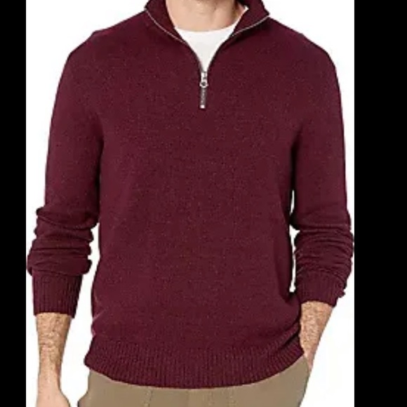 Lucky Brand Other - LUCKY BRAND Wine Bedford Rib Quarter Zip Pullover/ XL